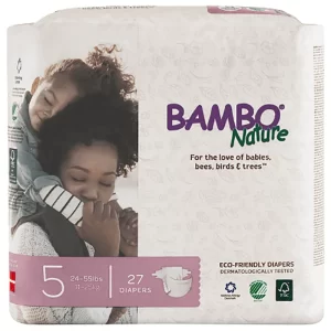 Bambo Nature Eco-Friendly Diapers, Size 5, 11-25kg, 27 Diapers