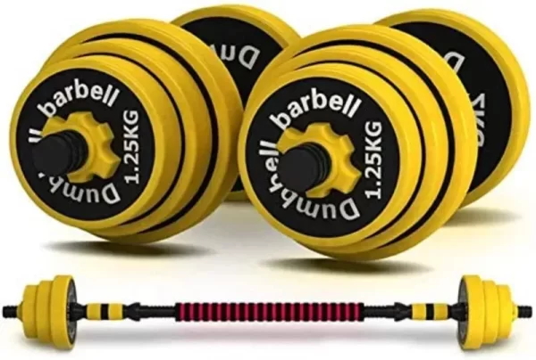 Marshal Fitness Adjustable Dumbbell Barbell Weight Set - 15 kg Mf-0601