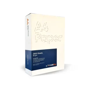 Tradeling A4, Photocopy Paper 80 Gsm, 500 Sheets, Pack of 5 Reams - White